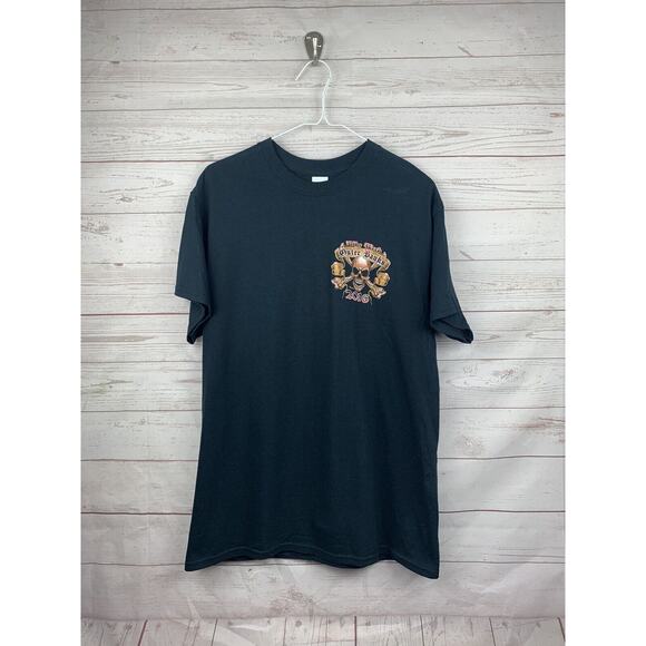 Outer Banks Bike Week 2016 Shirt Mens Medium Pirate cottonSkull Motorcycle‎ - Picture 2 of 4